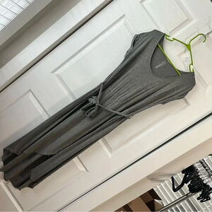 Laura Jenelle Gray Bamboo Waist Tie Dress Size Med